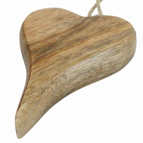 Floristik24 Colgador decorativo de corazón de madera decoración de madera de corazón para colgar naturaleza 14cm
