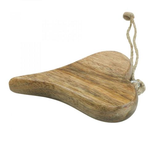 Artículo Colgador decorativo de corazón de madera decoración de madera de corazón para colgar naturaleza 14cm