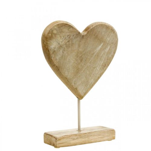 Floristik24 Corazón de madera corazón deco madera metal naturaleza estilo campestre 20x6x28cm