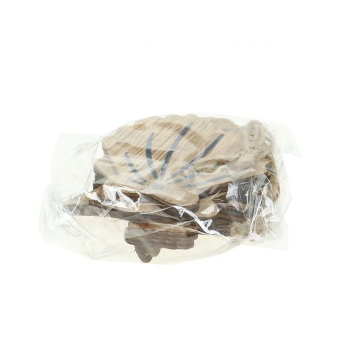 Floristik24 Surtido de perchas de madera marítimas 8.5cm - 10cm 6pcs