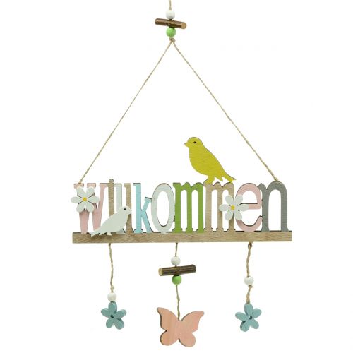Floristik24 Deco-Hanger "Bienvenido" Primavera 22cm H43cm 2pcs