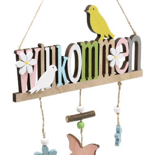 Floristik24 Deco-Hanger "Bienvenido" Primavera 22cm H43cm 2pcs