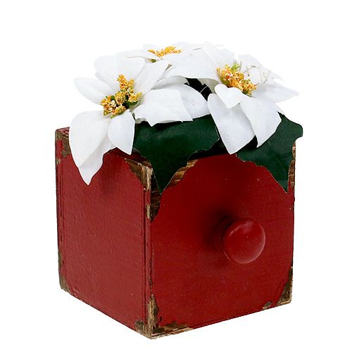 Floristik24 Juego de cajones con caja de madera de 3 rojos 9/12 / 15cm