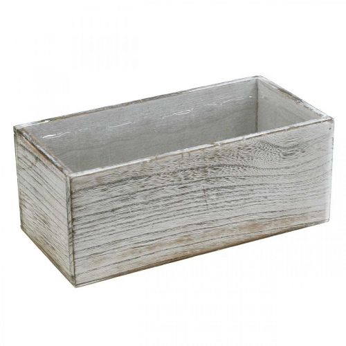 Floristik24 Caja de plantas, caja decorativa, macetero, contenedor de madera L25cm