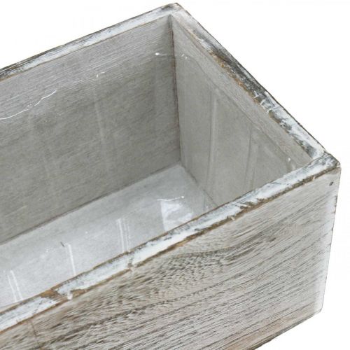 Floristik24 Caja de plantas, caja decorativa, macetero, contenedor de madera L25cm