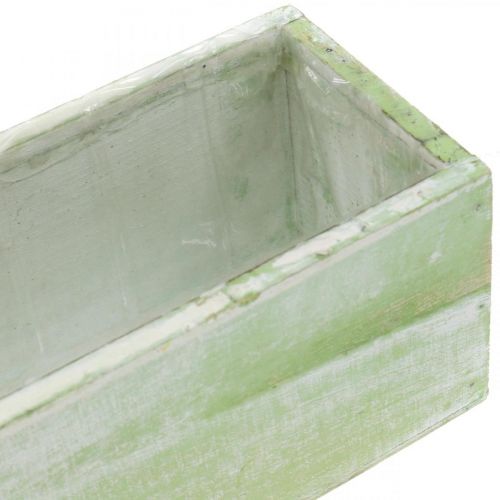 Floristik24 Jardinera, decoración primaveral, caja de madera, caja de hierbas L32cm