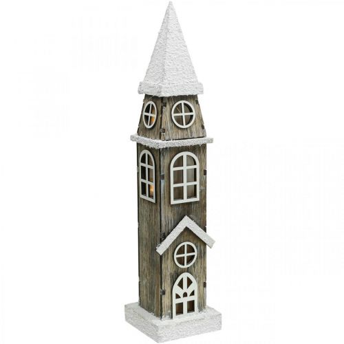 Artículo Torre de faro de madera Campanario Iglesia de Navidad Al. 45 cm