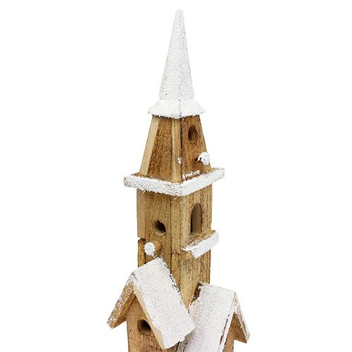 Floristik24 Iglesia de madera con iluminación 40cm