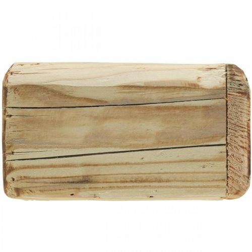 Artículo Maceta jardinera macetero de madera natural 15,5×15,5cm