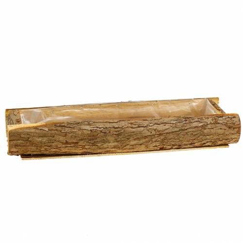 Floristik24 Jardinera de madera natural 40cm x 15cm H6cm