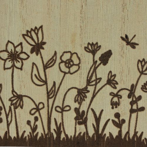 Artículo Caja de madera portalápices organizador de escritorio natural 14×8×12cm