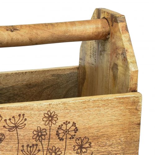 Artículo Caja de madera con asa caja de herramientas madera 30x15x24cm