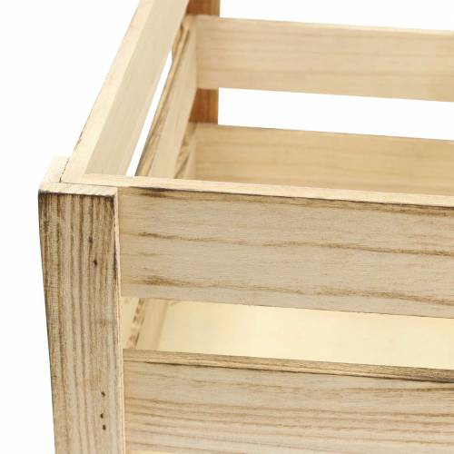 Floristik24 Caja de madera marrón natural 43,5cm / 37,7cm / 31,8cm juego de 3