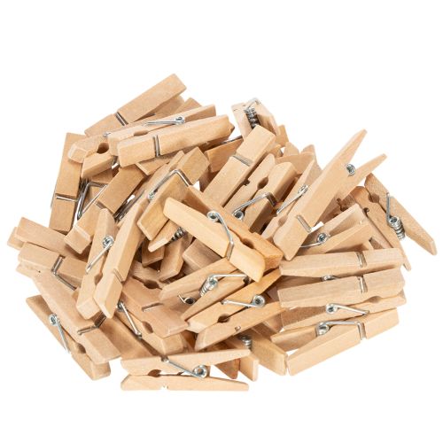 Floristik24 Mini pinzas de madera decorativas de 3,5 cm, 50 unidades.