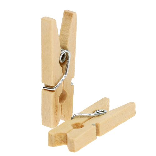 Floristik24 Clips de madera naturaleza 2,5cm 72uds
