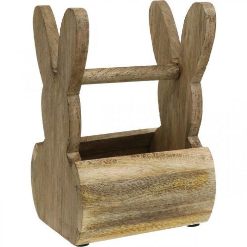 Floristik24 Cesta de Pascua conejo decoración de mesa de madera Pascua Cesta de Pascua 13×12×20cm