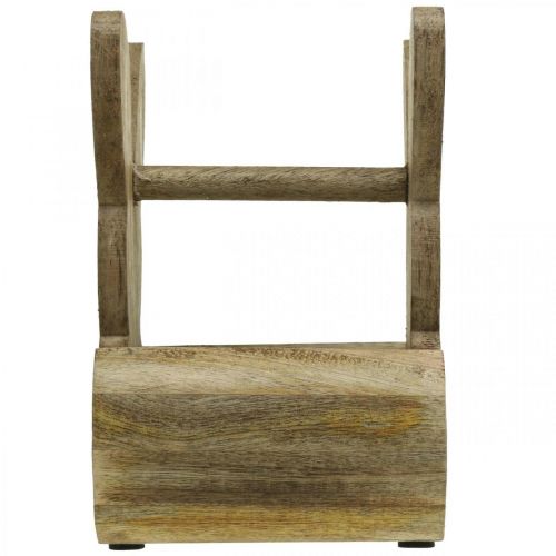 Floristik24 Cesta de Pascua conejo decoración de mesa de madera Pascua Cesta de Pascua 13×12×20cm