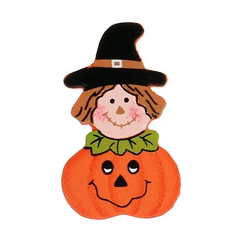 Calabaza de madera para pegar 3,5cm Naranja 18pcs