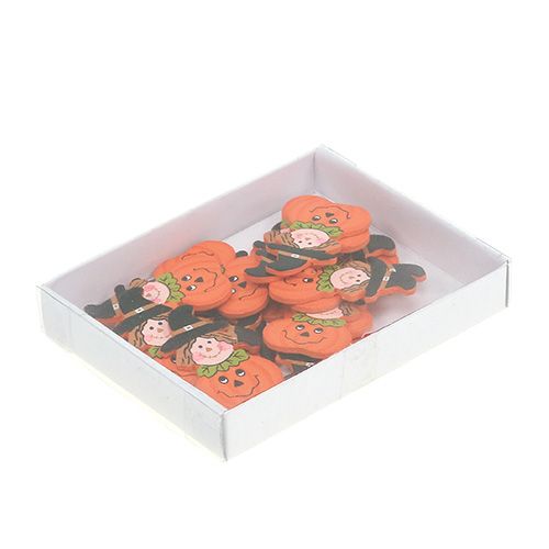 Calabaza de madera para pegar 3,5cm Naranja 18pcs