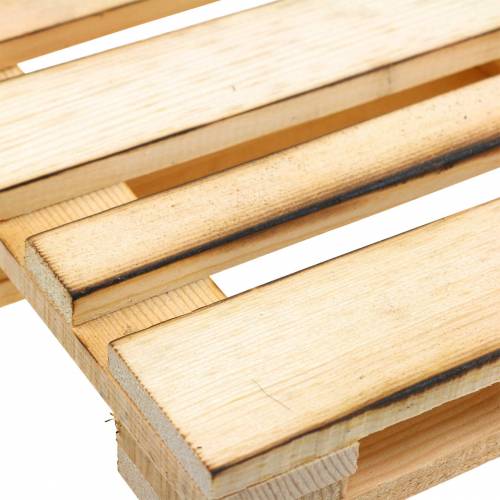 Floristik24 Bandeja decorativa mini palet de madera flameada 30 × 20 × 3cm