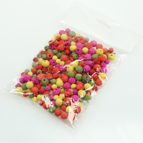 Floristik24 Cuentas de madera colores surtidos Ø8mm, Ø12mm 90g