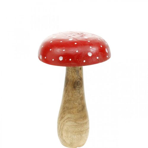 Amanita muscaria madera deco seta otoño Ø12cm H19cm