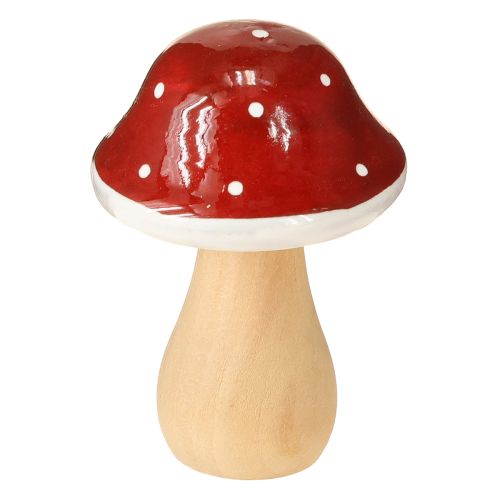 Setas de madera, decoración, madera, FSC, marrón rojizo, H6,5/7 cm, 4 piezas