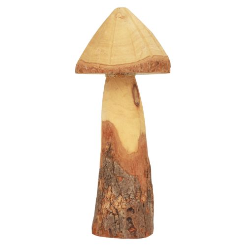 Floristik24 Setas de madera decoración setas decoración de madera decoración de mesa natural otoño Ø11cm H28cm