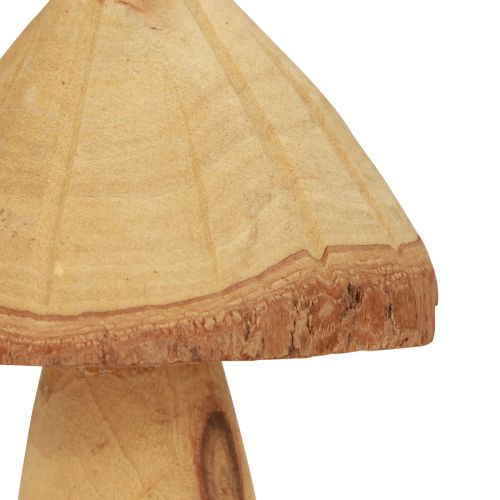 Floristik24 Setas de madera decoración setas decoración de madera decoración de mesa natural otoño Ø11cm H28cm