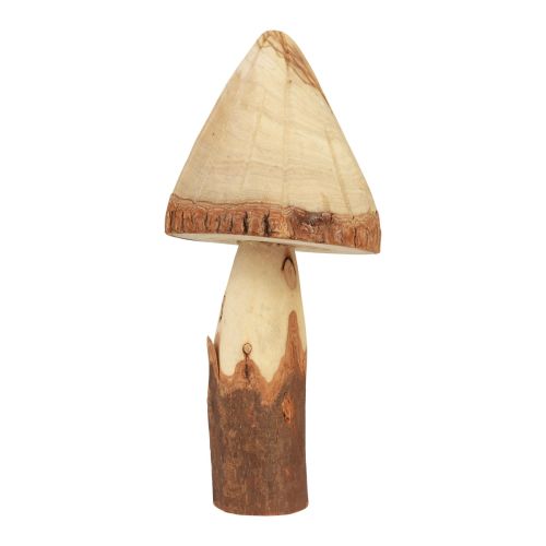Floristik24 Setas de madera decoración setas decoración de madera decoración de mesa natural otoño Ø14cm H36cm