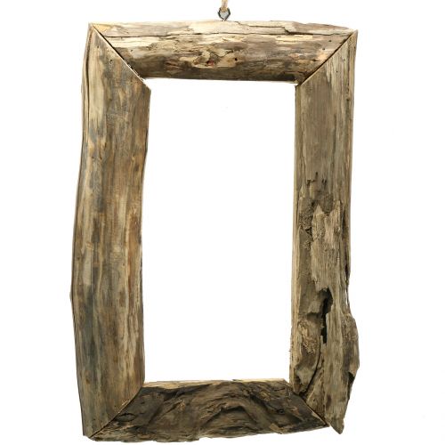 Floristik24 Marco de madera natural para colgar 46cm x 30cm