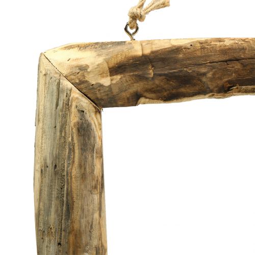 Floristik24 Marco de madera natural para colgar 59cm x 42cm