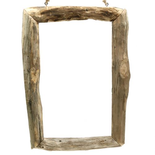 Floristik24 Marco de madera natural para colgar 59cm x 42cm