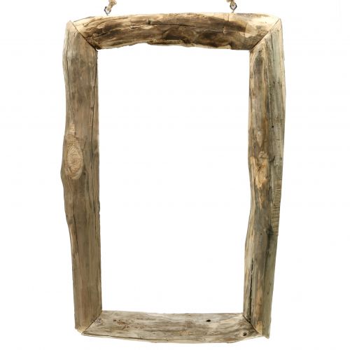Floristik24 Marco de madera natural para colgar 80cm x 48cm