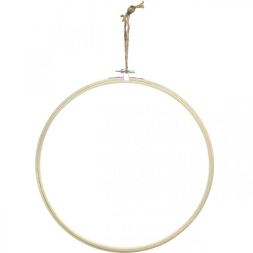 Bastidor de bordado redondo, hecho a mano, anillo de madera para decorar, bricolaje, decoración boho Ø30cm