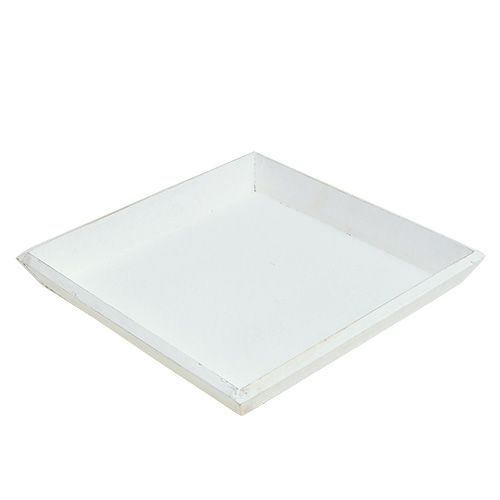 Cuenco de madera 25cm x 25cm en blanco