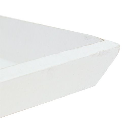 Floristik24 Cuenco de madera 25cm x 25cm en blanco