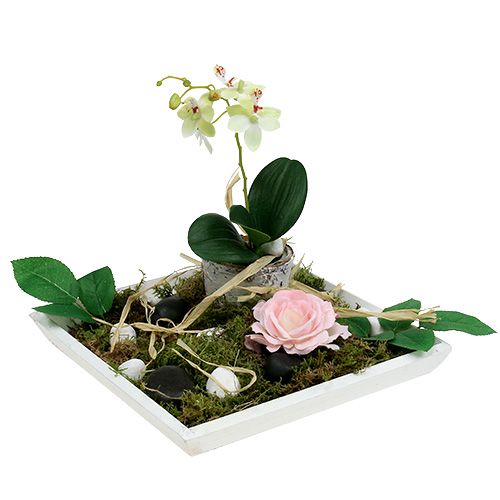 Floristik24 Cuenco de madera 25cm x 25cm en blanco