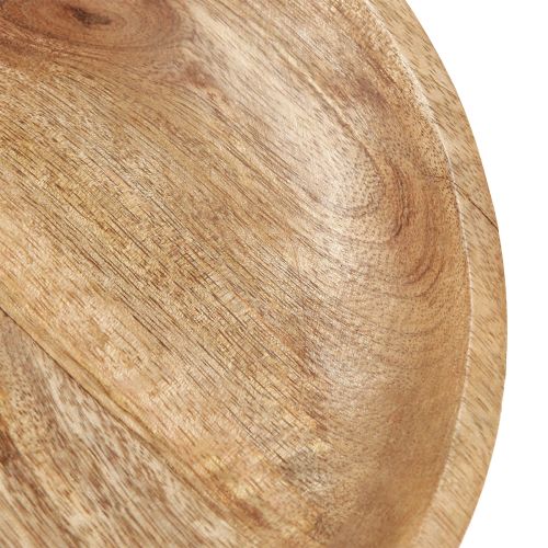 Artículo Cuenco de madera con base cuenco decorativo madera natural negro Ø25cm
