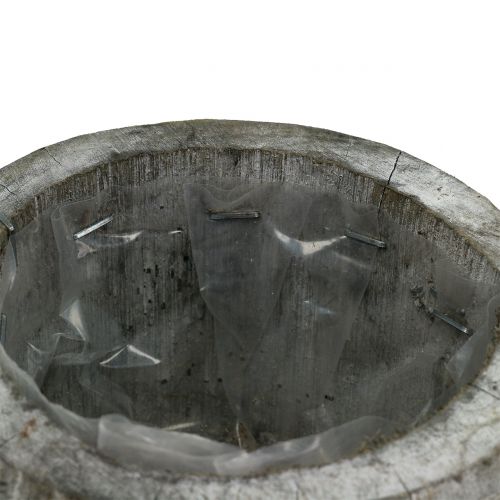 Floristik24 Macetero de madera para plantar Blanco lavado Ø14cm