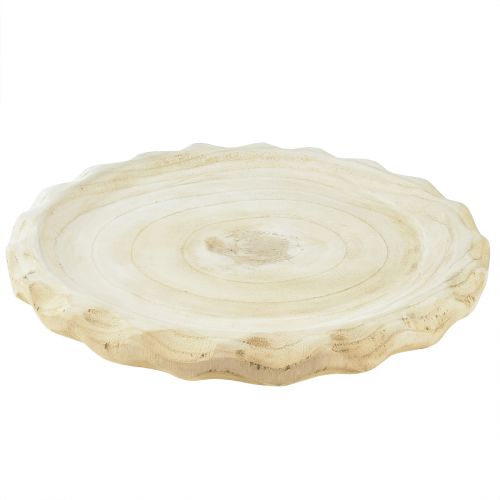 Cuenco decorativo de madera cuenco de madera Paulownia natural Ø36cm