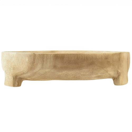 Floristik24 Cuenco decorativo de madera con patas cuenco de madera Paulownia Ø36cm