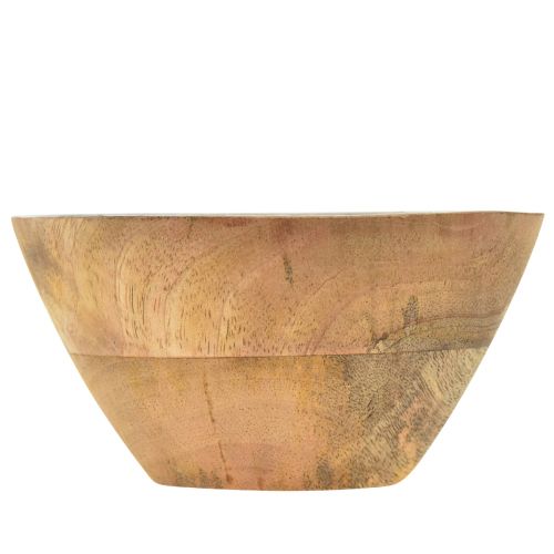 Floristik24 Cuenco de madera con motivo de madera de mango limón aceitunas Ø13,5cm H7cm