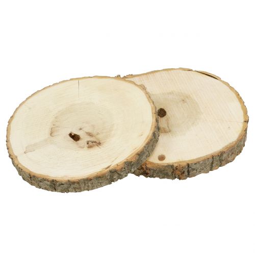 Disco de madera natural 20cm 2uds