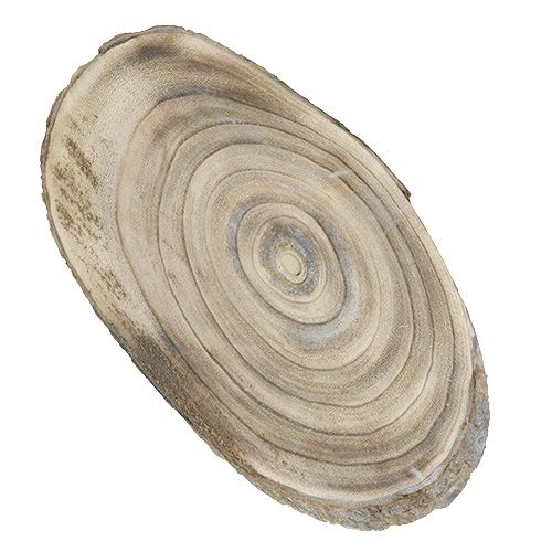 Floristik24 Disco de madera ovalado 30cm - 40cm quemado