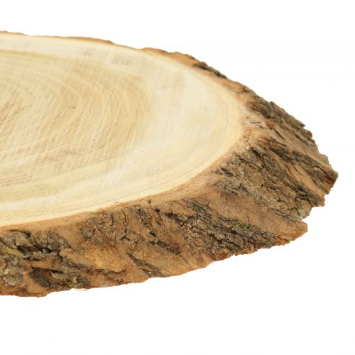 Floristik24 Discos de madera ovalados natural 20cm - 23cm 3 piezas
