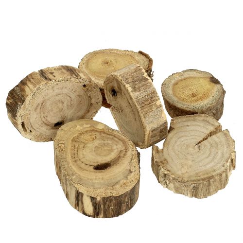 Floristik24 Discos de madera anillos de madera natural 500g