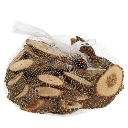 Floristik24 Discos de madera ovalados naturales 500g