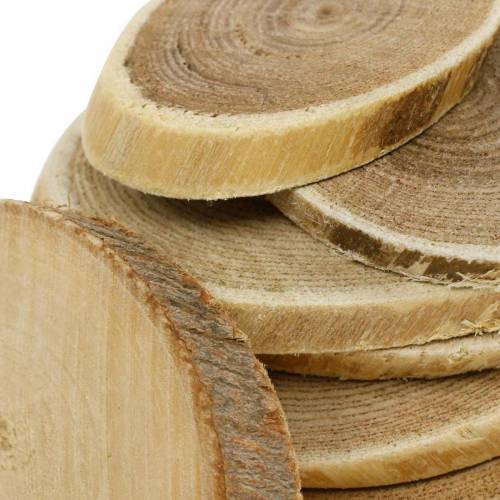 Floristik24 Discos de madera decorativos disco natural ovalado Ø4-7cm decoración de madera 400g