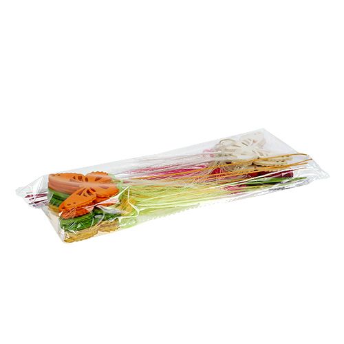 Floristik24 Mariposas de madera en el alambre colores surtidos 8cm 24pcs